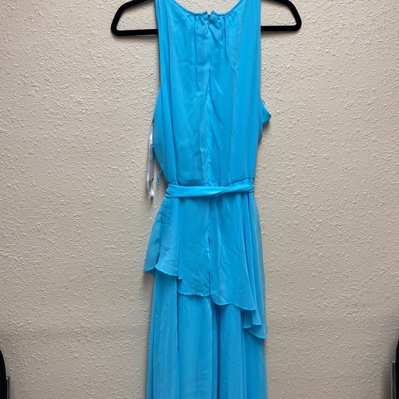 Tahari NWT Sky Blue Spring Summer Sleeveless Maxi Tiered dress Woman’s size 12 - Picture 8 of 8